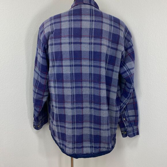 Vtg Northwest Territory Mens Plaid Chore Jacket Shirt Quilted Cotton Flannel LT - Picture 10 of 15